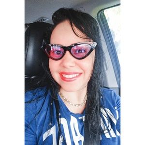 BLACK VINTAGE CAT EYE WOMENS SUNGLASSES